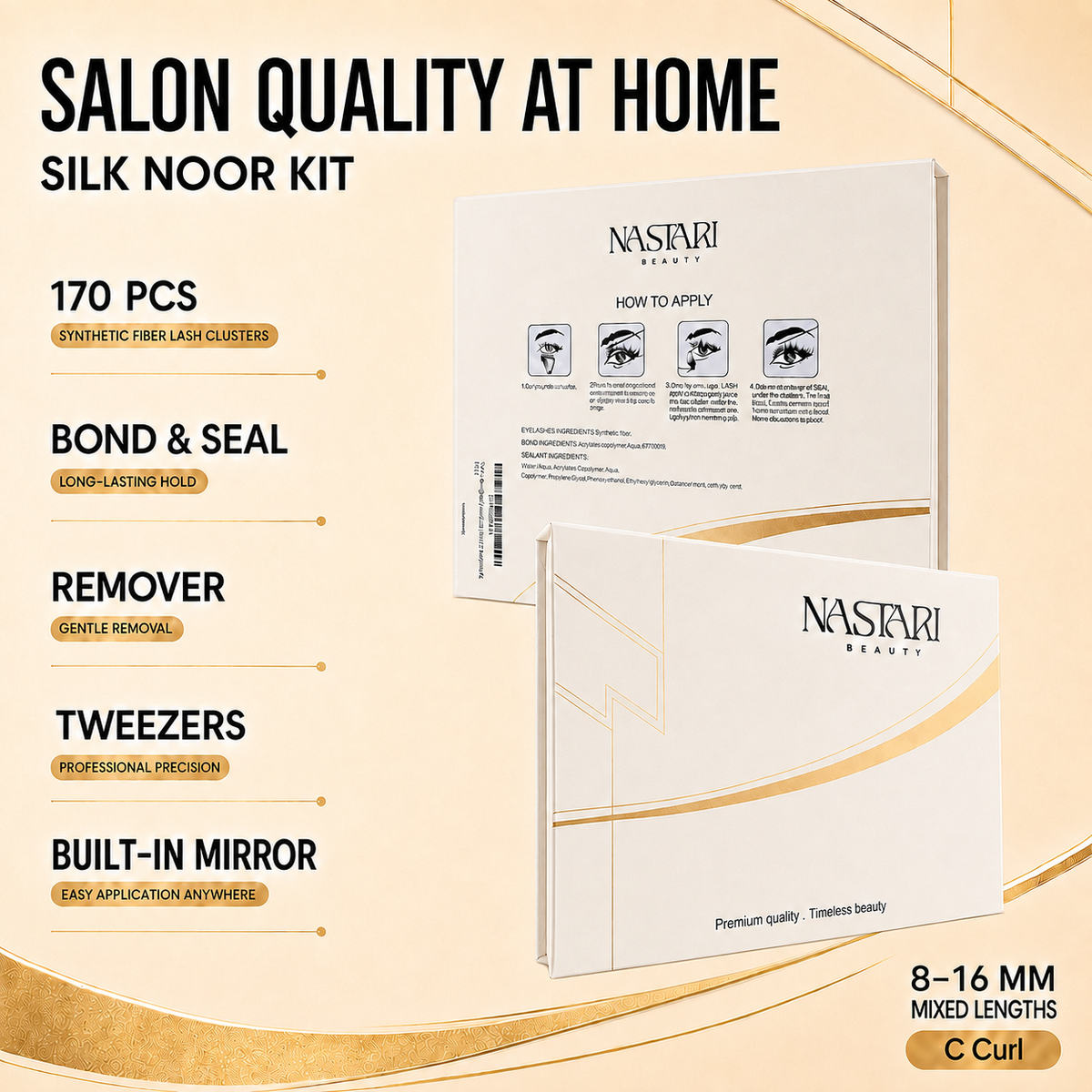 Silk Noor Kit – Natural Wispy Lash Cluster Kit